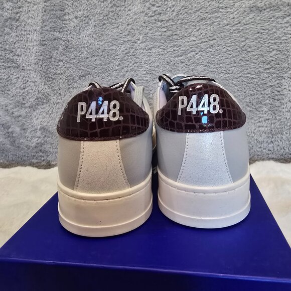 P448 Jack Perforated Sneaker Size 41 or US 10.5 Grey, Lilac Women's NEW NIB - Picture 5 of 12